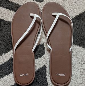 Sanuk Leather Flip Flops